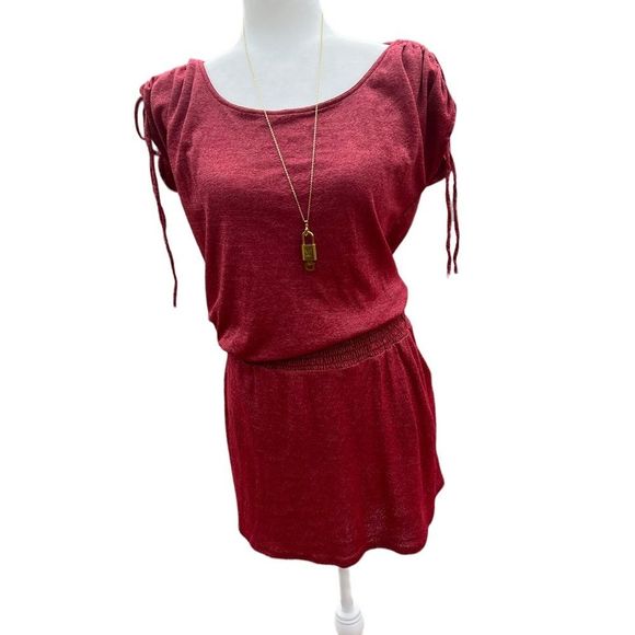 Michael Stars Gathered Waist Mini Dress Size OS Fits Most - Picture 6 of 9